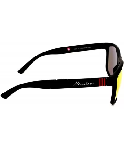 MS312 C (Matt Black - Shiny Red with Black polarised with Gold mirror effect lenses) - CC12EAAZWML $23.19 Rectangular