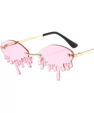 Rimless Funny Sun glasses Women Brand Design Net Red Stage Show Hundred Towers Tears Sunglasses UV400 - C5 - CT198U3KSTG $11....