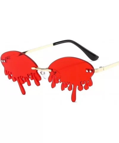 Rimless Funny Sun glasses Women Brand Design Net Red Stage Show Hundred Towers Tears Sunglasses UV400 - C5 - CT198U3KSTG $11....