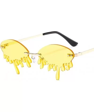 Rimless Funny Sun glasses Women Brand Design Net Red Stage Show Hundred Towers Tears Sunglasses UV400 - C5 - CT198U3KSTG $11....