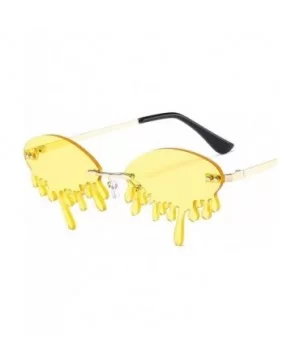 Rimless Funny Sun glasses Women Brand Design Net Red Stage Show Hundred Towers Tears Sunglasses UV400 - C5 - CT198U3KSTG $11....