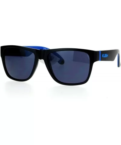 Soft Cushion Arm Sport Matte Horn Rim Sunglasses - Blue - C612CJLB571 $7.19 Sport