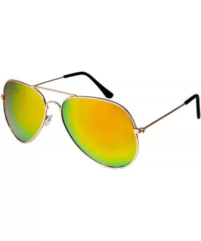 Awesome Aviator 100% UV Protection Polarized Sunglasses for Men & Women Unisex - Gold Frame - CW18U0AC4CY $7.87 Oversized