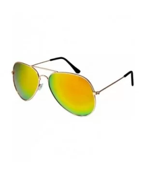 Awesome Aviator 100% UV Protection Polarized Sunglasses for Men & Women Unisex - Gold Frame - CW18U0AC4CY $7.87 Oversized