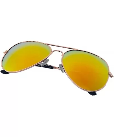 Awesome Aviator 100% UV Protection Polarized Sunglasses for Men & Women Unisex - Gold Frame - CW18U0AC4CY $7.87 Oversized