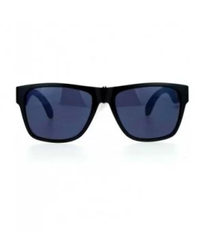 Soft Cushion Arm Sport Matte Horn Rim Sunglasses - Blue - C612CJLB571 $7.19 Sport