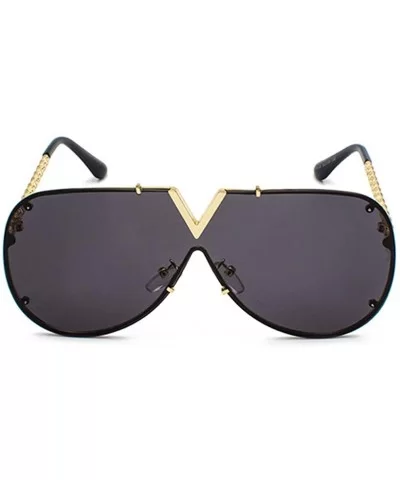 Luxury Sunglasses Men Women V-Shaped Trendy Driving Sunglasses UV400 Eyewear - C5-gold Frame Black Grey Lens - CQ18X68M5YO $1...