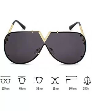 Luxury Sunglasses Men Women V-Shaped Trendy Driving Sunglasses UV400 Eyewear - C5-gold Frame Black Grey Lens - CQ18X68M5YO $1...