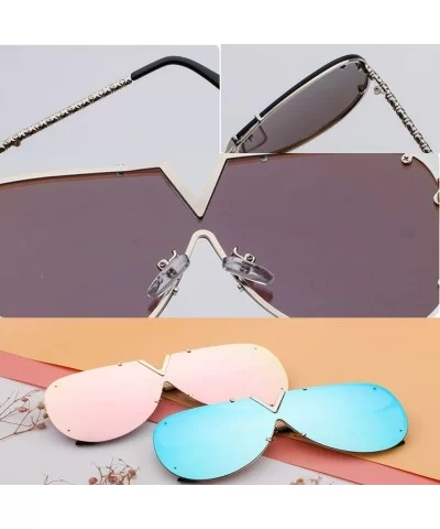 Luxury Sunglasses Men Women V-Shaped Trendy Driving Sunglasses UV400 Eyewear - C5-gold Frame Black Grey Lens - CQ18X68M5YO $1...