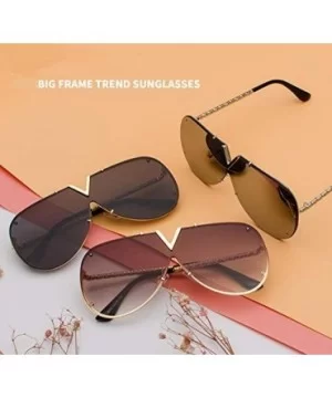 Luxury Sunglasses Men Women V-Shaped Trendy Driving Sunglasses UV400 Eyewear - C5-gold Frame Black Grey Lens - CQ18X68M5YO $1...