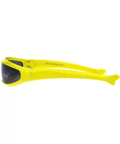 Cyber Punk Monolens Shield Scifi Robotic Cyclops Plastic Sunglasses - Yellow - CU18H8IRZ45 $8.86 Shield