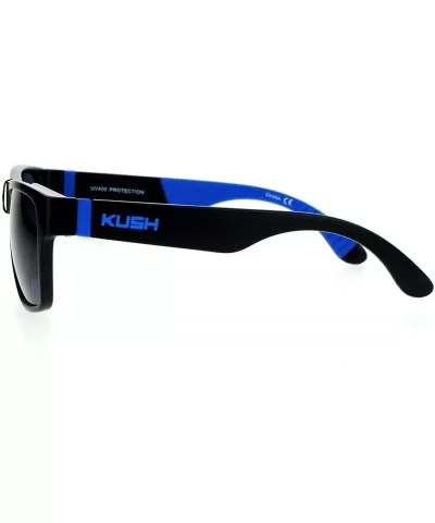 Soft Cushion Arm Sport Matte Horn Rim Sunglasses - Blue - C612CJLB571 $7.19 Sport