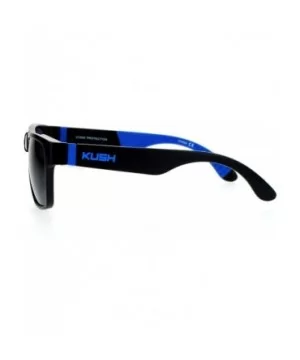 Soft Cushion Arm Sport Matte Horn Rim Sunglasses - Blue - C612CJLB571 $7.19 Sport