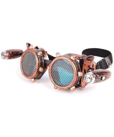 Vintage Rave Steampunk Goggles Punk Gothic Cosplay Kaleidoscope Glasses - Brass - CU18SUCWWQD $7.09 Goggle