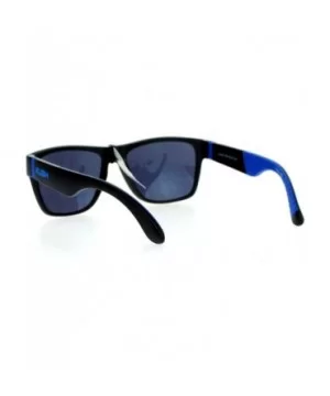 Soft Cushion Arm Sport Matte Horn Rim Sunglasses - Blue - C612CJLB571 $7.19 Sport