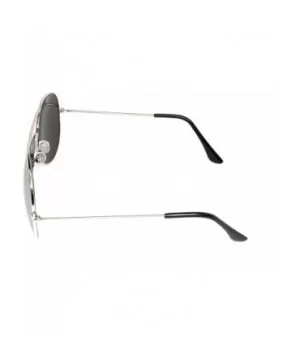 Clear Lens Aviator Eyeglasses - Silver- Silver Mirror - CY18DX6DCST $6.08 Sport