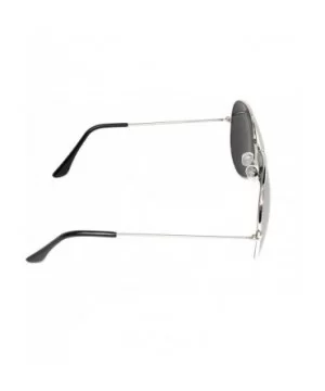 Clear Lens Aviator Eyeglasses - Silver- Silver Mirror - CY18DX6DCST $6.08 Sport