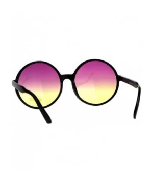 Super Oversized Round Circle Frame Sunglasses Ombre Gradient Lens - Black - C818G6MLATS $8.75 Round