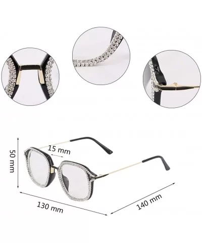 Round Vintage Sunglasses Rhinestone Decoration Sun Glasses for Women - Y-37 - CD198W5CXOS $11.44 Square