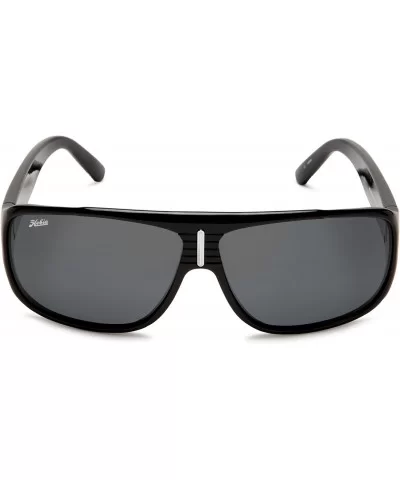 Men's BRIGHTON Polarized Sunglasses - Shiny Black Frame/Grey Lens - CI114AVYD81 $50.86 Sport