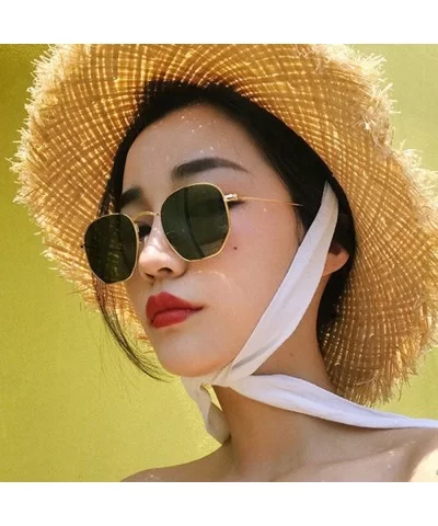 New Vintage Small Sunglasses Fashion Women Retro Round Metal Sun Glasses Men Brand Designer Eyeglasses UV400 - CW198ZX7XHH $2...