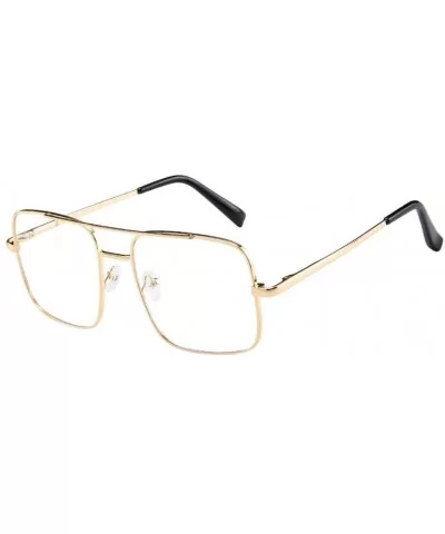 Women Men Vintage Retro Glasses Unisex Polarized Fashion Oversize Frame Sunglasses Eyewear (E) - E - CI195NK2R5I $5.28 Oversized