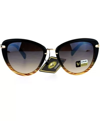 Luxury Designer Womens Cat Eye Sunglasses - Black Tortoise - CE12M1U5HV5 $7.64 Cat Eye