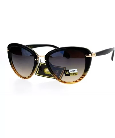 Luxury Designer Womens Cat Eye Sunglasses - Black Tortoise - CE12M1U5HV5 $7.64 Cat Eye