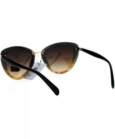 Luxury Designer Womens Cat Eye Sunglasses - Black Tortoise - CE12M1U5HV5 $7.64 Cat Eye