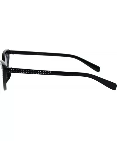 Womens Bling Engrave Gothic Plastic Cat Eye Plastic Sunglasses - All Black - CU18GL86X40 $8.32 Cat Eye