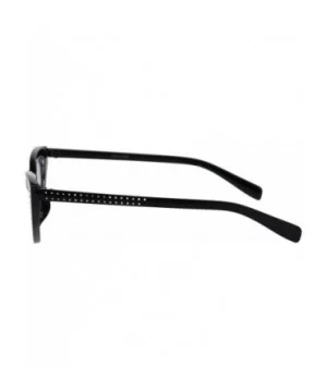 Womens Bling Engrave Gothic Plastic Cat Eye Plastic Sunglasses - All Black - CU18GL86X40 $8.32 Cat Eye