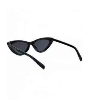 Womens Bling Engrave Gothic Plastic Cat Eye Plastic Sunglasses - All Black - CU18GL86X40 $8.32 Cat Eye