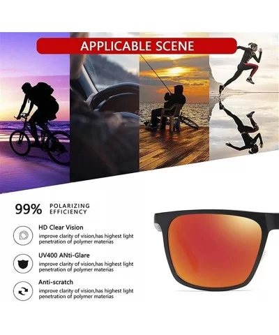 Men Aluminum Magnesium Polarized Sunglasses Square Mirror for Driving Fishing Male Sun Glasses UV400 - C4199HUWR9C $10.96 Square