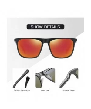 Men Aluminum Magnesium Polarized Sunglasses Square Mirror for Driving Fishing Male Sun Glasses UV400 - C4199HUWR9C $10.96 Square