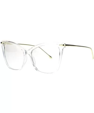 Womens Oversize Cat Eye Retro Chic Clear Lens Eyeglasses - Clear - CD18QLKQECH $9.56 Cat Eye