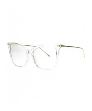 Womens Oversize Cat Eye Retro Chic Clear Lens Eyeglasses - Clear - CD18QLKQECH $9.56 Cat Eye