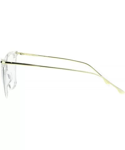 Womens Oversize Cat Eye Retro Chic Clear Lens Eyeglasses - Clear - CD18QLKQECH $9.56 Cat Eye