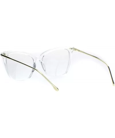 Womens Oversize Cat Eye Retro Chic Clear Lens Eyeglasses - Clear - CD18QLKQECH $9.56 Cat Eye