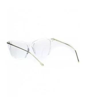 Womens Oversize Cat Eye Retro Chic Clear Lens Eyeglasses - Clear - CD18QLKQECH $9.56 Cat Eye