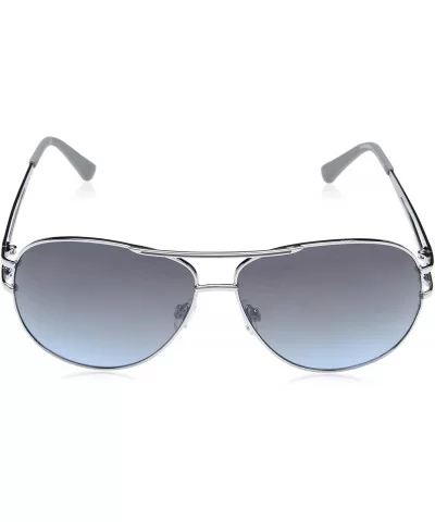 Men's R1395 Non Polarized Aviator Sunglasses- 64 mm - Silver Blue - CA129HH05C1 $45.92 Aviator