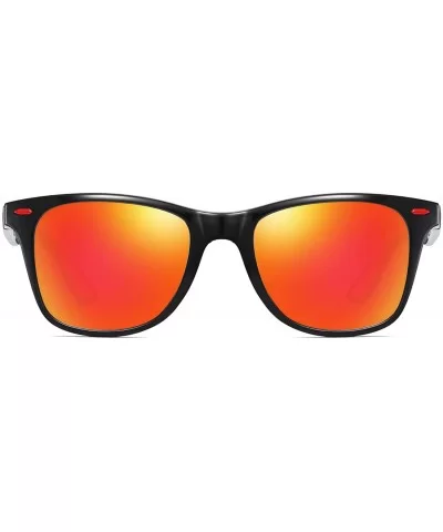 Polarized Sunglasses Driving Photosensitive Glasses 100% UV protection - Bright Black/Orange - CP18SR6E9DW $13.81 Rectangular