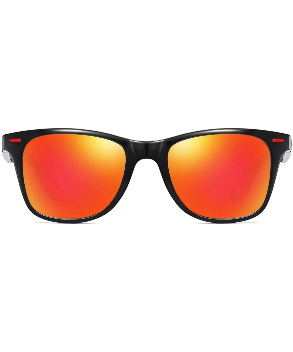 Polarized Sunglasses Driving Photosensitive Glasses 100% UV protection - Bright Black/Orange - CP18SR6E9DW $13.81 Rectangular