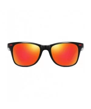 Polarized Sunglasses Driving Photosensitive Glasses 100% UV protection - Bright Black/Orange - CP18SR6E9DW $13.81 Rectangular