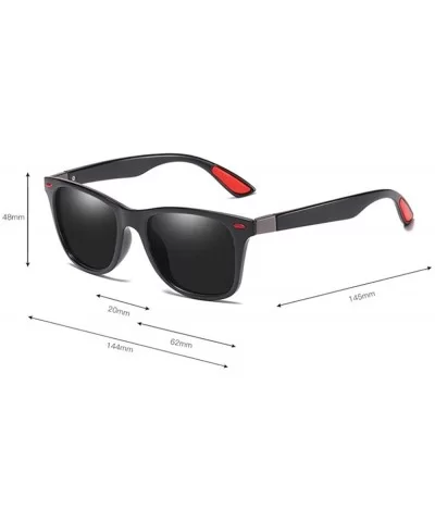 Polarized Sunglasses Driving Photosensitive Glasses 100% UV protection - Bright Black/Orange - CP18SR6E9DW $13.81 Rectangular