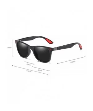 Polarized Sunglasses Driving Photosensitive Glasses 100% UV protection - Bright Black/Orange - CP18SR6E9DW $13.81 Rectangular