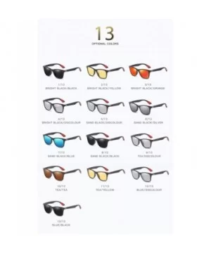 Polarized Sunglasses Driving Photosensitive Glasses 100% UV protection - Bright Black/Orange - CP18SR6E9DW $13.81 Rectangular