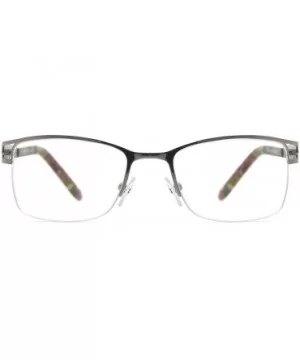 Uncovered wide angle lens design semi-rimless metal optical frames clear lens - Silver - C818C768GXK $10.16 Semi-rimless