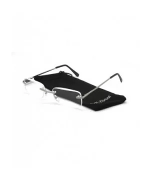 Rimless Reading Glasses Frameless Readers - Silver - CD12609THO1 $5.64 Rectangular