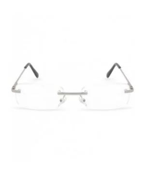 Rimless Reading Glasses Frameless Readers - Silver - CD12609THO1 $5.64 Rectangular