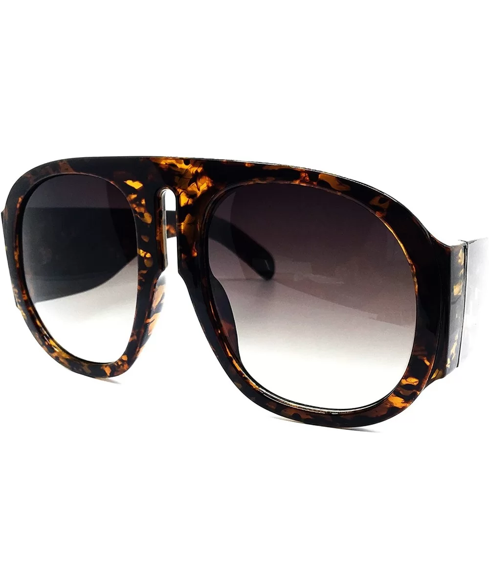 8110 Premium Oversize XXL Fashion Retro Vintage Womens Mens Brand Designer Style Sunglasses - Amber Brown - C218EHQL8MS $13.2...